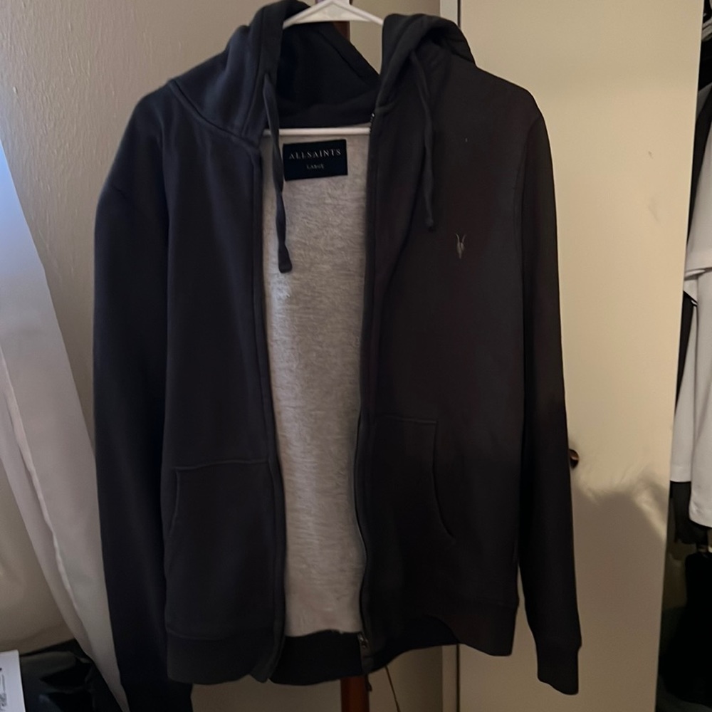 Men's Allsaints Zip Up Wilde Hoodie